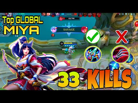 Core Miya no Push + 33 Kills with Savage!! |Mobile Legends