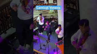 The violin trio aboard the Carnival Venezia. #travel #cruiseline #solotravel #carnival #music