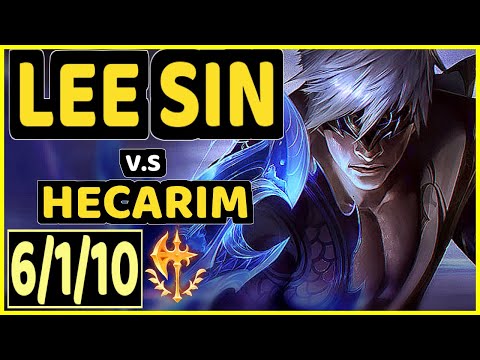 MOWGLI (LEE SIN) vs HECARIM - 6/1/10 KDA JUNGLE GAMEPLAY - KR Ranked MASTER
