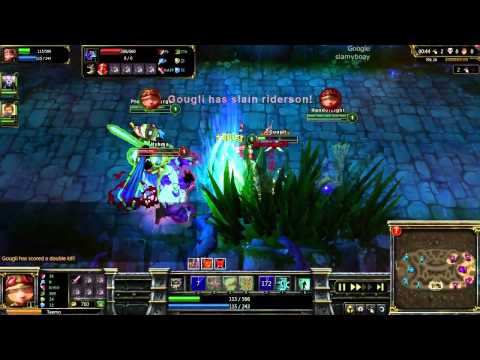 Gougli (Teemo) + Plasma Charge + Hand of Light | 3v3 ownage | HD