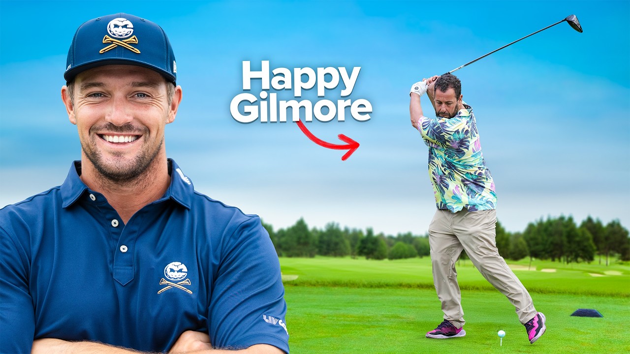 Adam Sandler Plays Golf With Bryson DeChambeau and Mostly Gets Out of the Way
