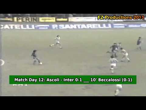 Serie A 1980-1981, day 12 Ascoli - Inter 0-1 (Beccalossi goal)