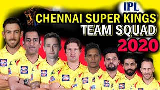 Vivo IPL 2020 : Chennai Super Kings Full Squad | Csk Probable Squad 2020 | CSK Player List