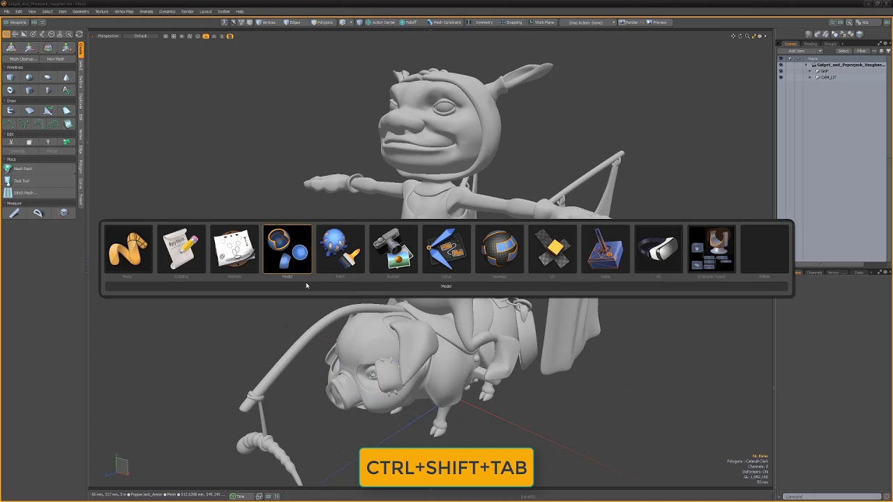 Modo Essentials - Layout Menu