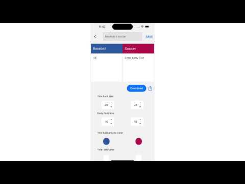 Simple Comparison Chart App