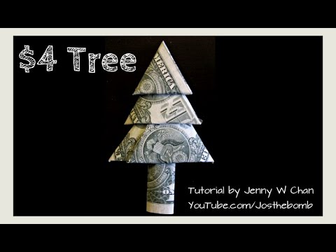 Christmas Crafts - DIY How to Fold Money Christmas Tree ...