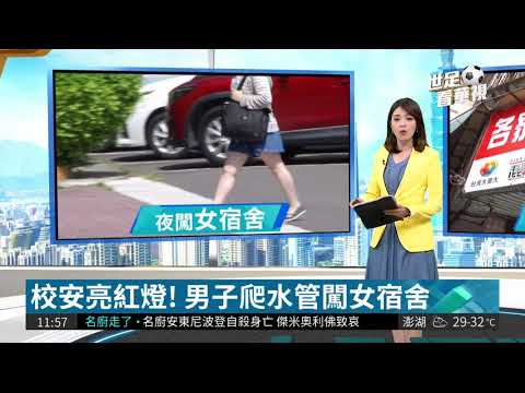 校安亮紅燈! 男子爬水管闖女宿舍