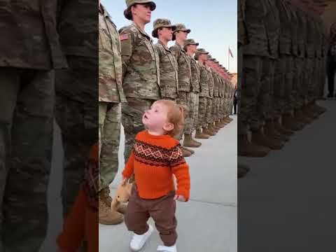Tiny Girl Walks the Line Calling “Mommy… Until This Moment #SoldierMom #LittleGirlMoment #ArmyFamily
