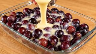 Bate Leche Condensada Con Uvas Y Haz El Mejor Postre Sin Horno