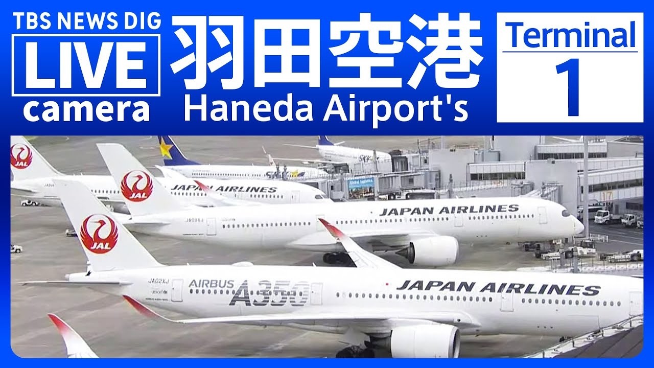 Live webcam view of Haneda Terminal 1 Apron Plane Spotting