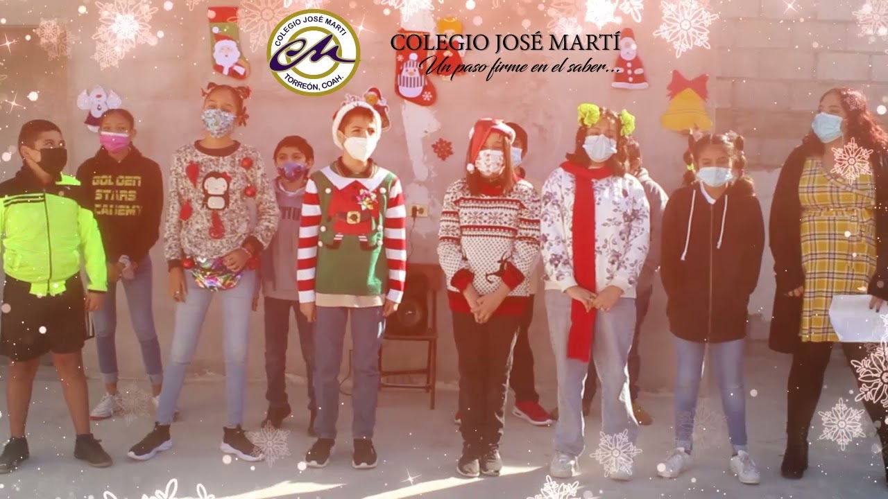 Feliz Navidad, Les desea el Colegio Jose Marti