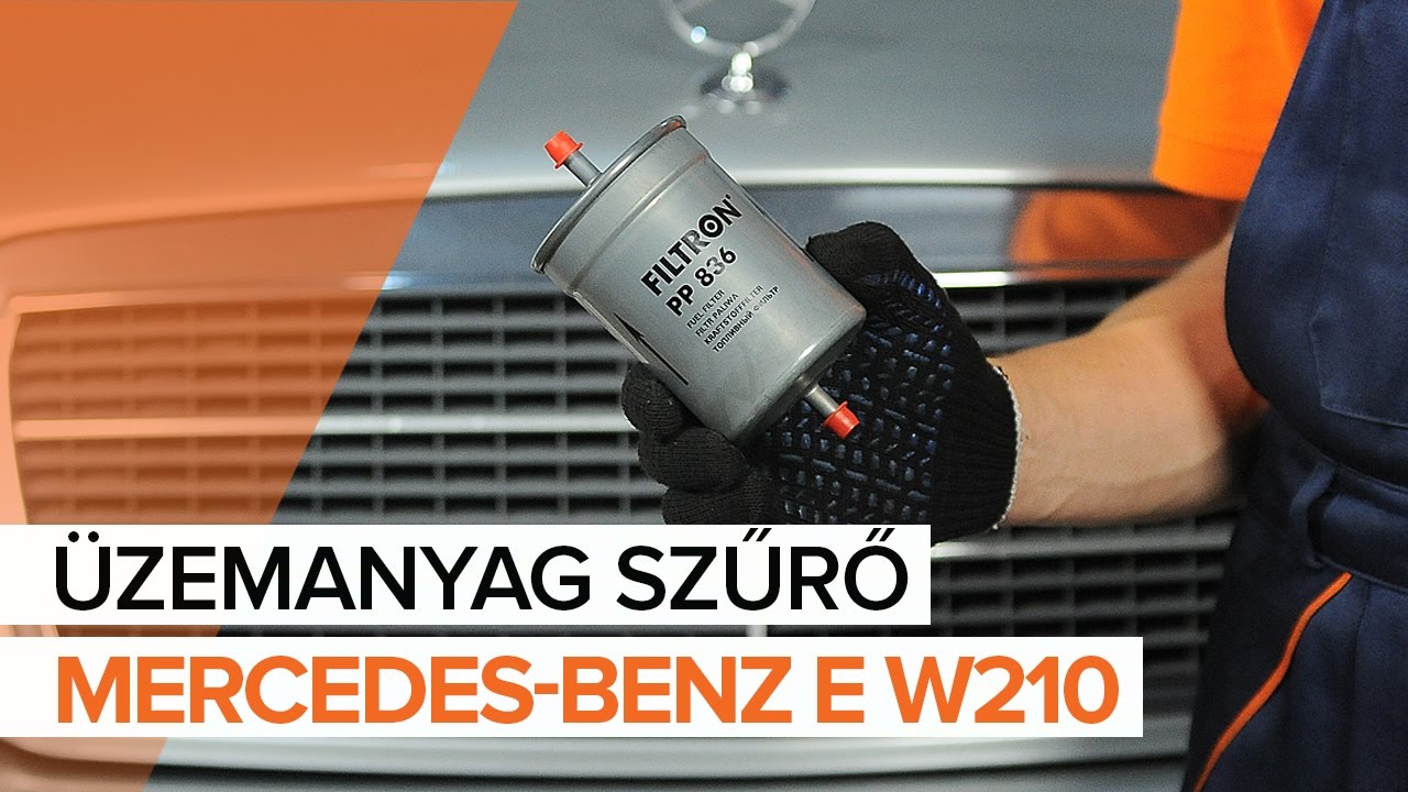 Üzemanyagszűrő-csere Mercedes W210 gépkocsin – Útmutató