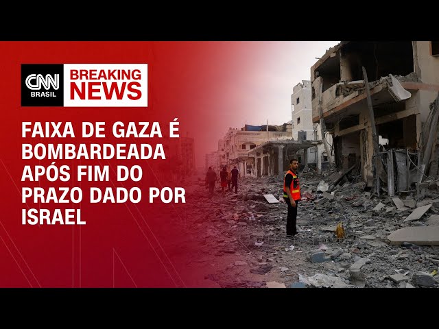 Faixa de Gaza é bombardeada após fim do prazo dado por Israel | AGORA CNN