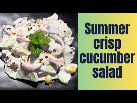 Summer Crisp Cucumber Salad || Easy 5-Minute Salad Recipe | Quick & Low-Calorie salad 🥗