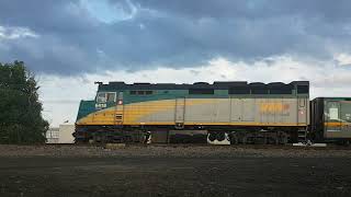 VIA RAIL 66 eastbound at Prescott, Ontario. August 13, 2025.