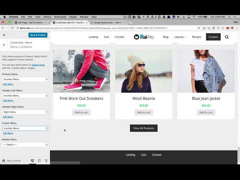 View All Of The Menu Locations In Genesis Mai Theme (v1 Classic Themes)