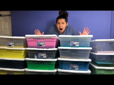 MIXING ALL OUR GIANT SLIMES -  SUPER HUGE GIANT SLIME SMOOTHIE