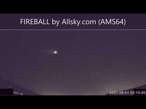 Ein besonders ausdauernder Meteor: Feuerkugel vom 1.9.21
