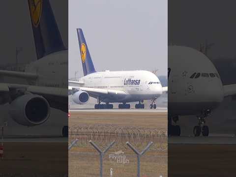 Lufthansa Airbus A380 thundering out of Munich Airport! ✈️ #a380 #aviation #planespotting #airbus