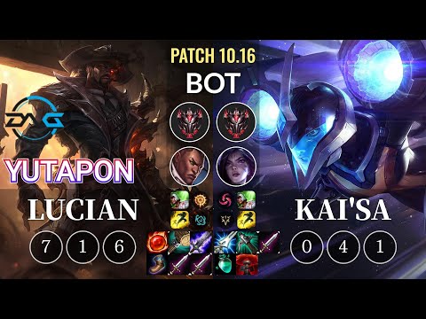 DFM Yutapon Lucian vs Kai'Sa Bot - KR Patch 10.16