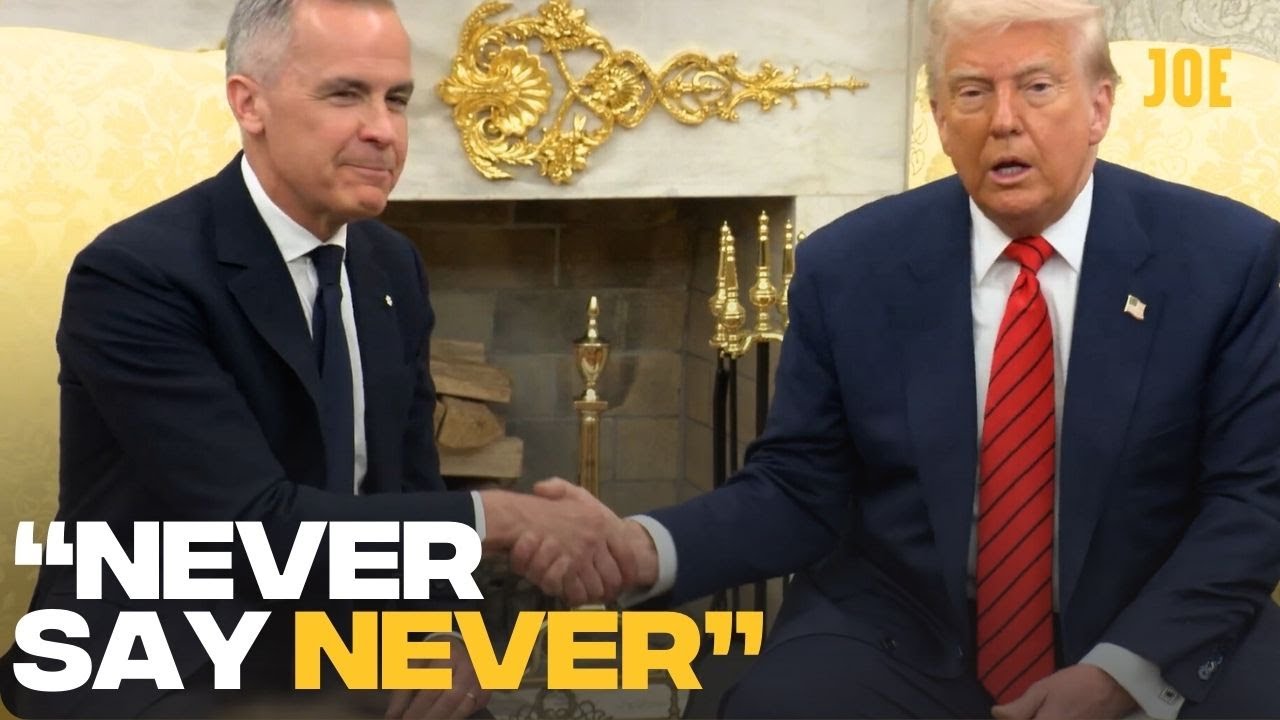 WATCH: Trump threatens to occupy Canada in front of Canadian PM