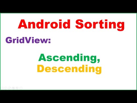 Android GridView - Sort Ascending and Descending