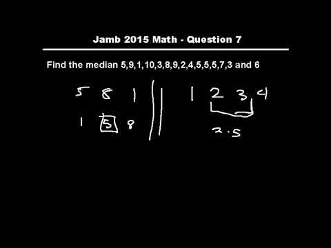 Q7 - JAMB Mathematics 2015 Past Questions and Answers