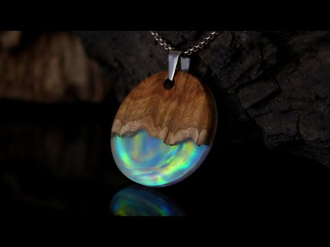 Wood and Resin Pendant