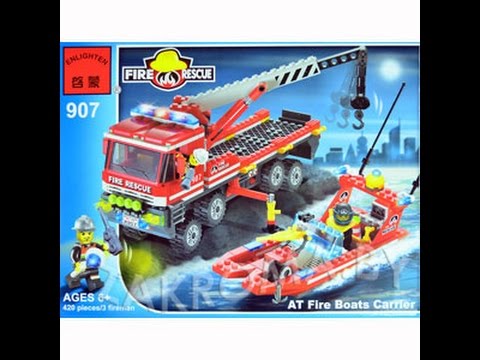 Обзор на конструктор LEGO пожарники 907
