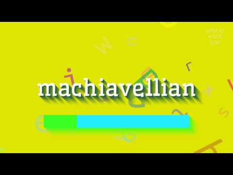 MACHIAVELLIAN - HOW TO PRONOUNCE MACHIAVELLIAN? #machiavellian