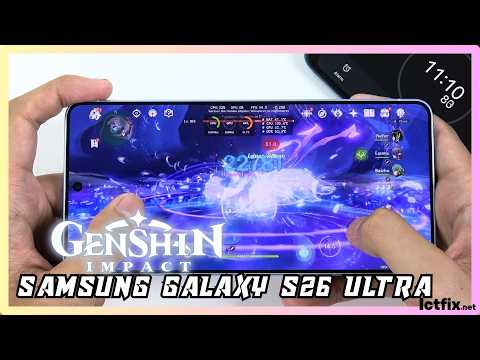 Samsung Galaxy S26 Ultra Genshin Impact Gaming Test | Snapdragon 8 Elite Gen 5, 120Hz Display