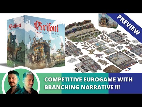 Grifoni, Blades For Hire: Prototype Review. Competitive euro with branching narrative.