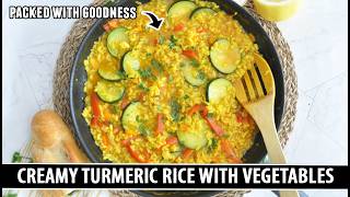 CREAMY Turmeric Rice with Vegetables | Heart-Healthy 40 Minute Recipe