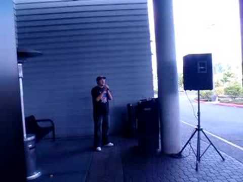 Me singing the Star Spangled Banner...