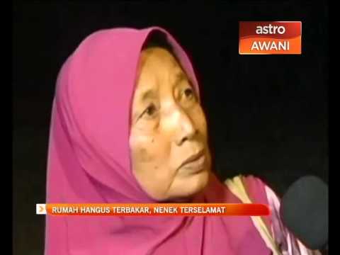 Rumah hangus terbakar, nenek terselamat