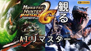 【観るゲーム】モンスターハンターポータブル2ndG ( Monster Hunter Portable 2ndG )   AIリマスター 高画質4K【UI・HUD非表示】