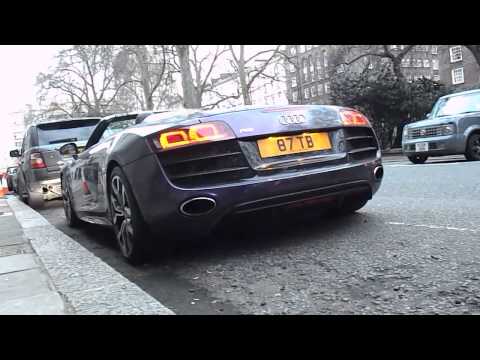 QUICKSILVER AUDI R8 V10 SPYDER BRUTAL REVVING!!