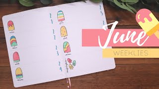 June Bullet Journal Weeklies | June Plan with Me | Journal with Me | 2021 Plan with Me | Bujo Set Up