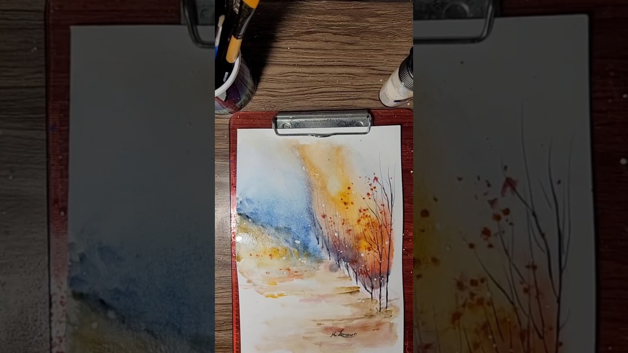 Transform Paper into Nature – Watercolor Landscape Art