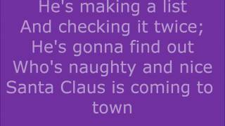 Justin Bieber   Santa Claus Is Coming To Town lyrics on screen