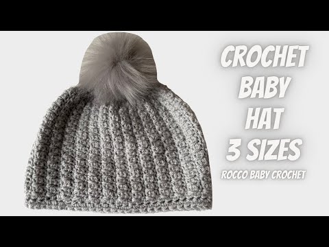 BEGINNER FRIENDLY CROCHET TUTORIAL | CROCHET BABY HAT 0-3 MONTHS, 3-6 MONTHS AND 6-12 MONTHS
