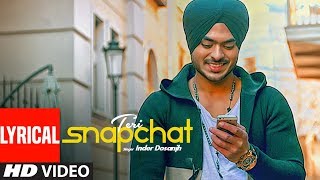 Inder Dosanjh: Teri Snapchat (Lyrical Song) Kaptaan | Latest Punjabi Songs | T-Series Apnapunjab
