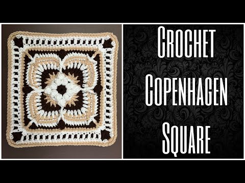 How to crochet Copenhagen Square ||কুশিকাটার স্কয়ার মেন্ডেলা || ক্রশে কপেনহ্যাগেন স্কয়ার
