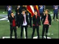 Big Time Rush singing the National Anthem at The ...
