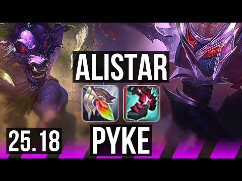 ALISTAR & Jhin vs PYKE & Kai'Sa (SUP) | 5k comeback, 0/4/22 | KR Challenger | 25.18