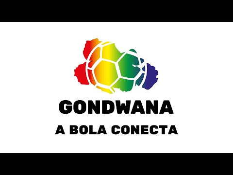 Cartaz de Gondwana, A Bola Conecta com colagem de Shirley Espejo / Espejismo e cartaz de Wallace Paulo