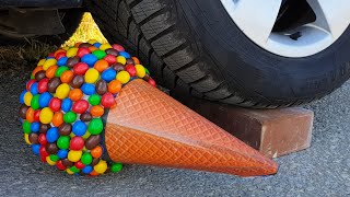 Download lagu Experiment Car vs M&M ICECREAM vs Watermelon vs Jelly | Crushing Crunchy & Soft Things by Car mp3