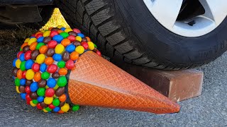 Experiment Car vs M&M ICECREAM vs Watermelon v