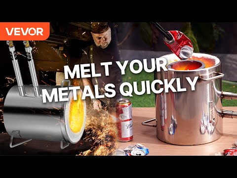 VEVOR Propane Melting Furnace Kit, 12KG Capacity For Metal Scrap Recycle, Gold Copper Silver Casting