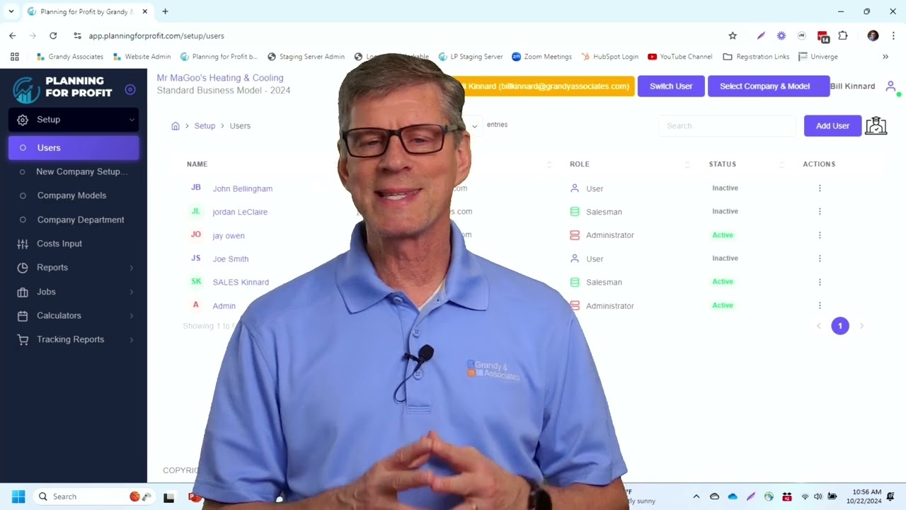 Defining Different Roles in the Software